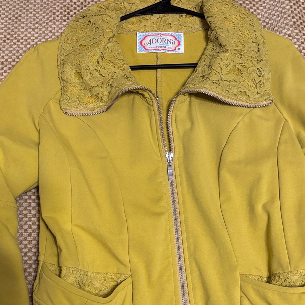 Adorn Women's Yellow Utility Jacket - Picture 3 of 3